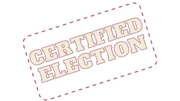 Certified Election.